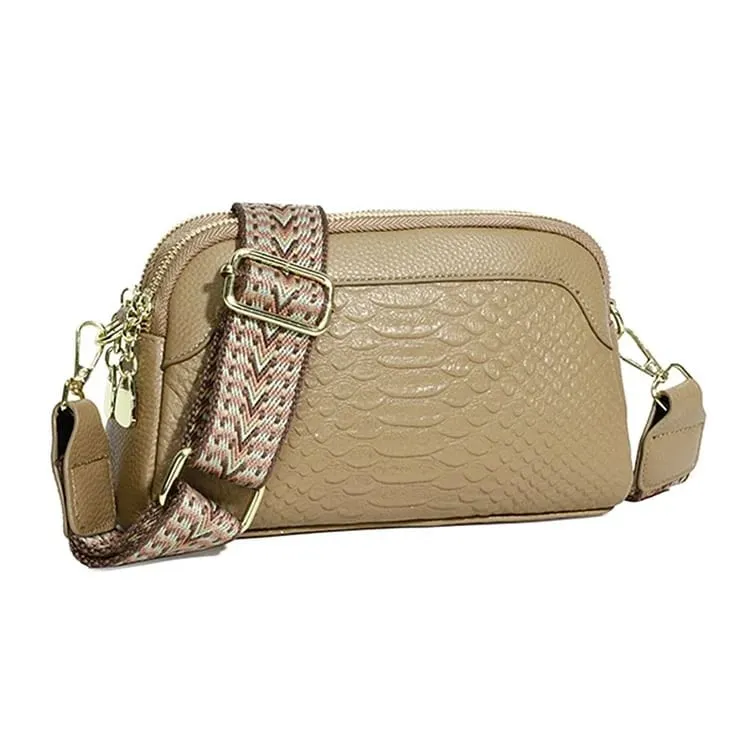 🔥First Layer Cowhide Crossbody Bag Alligator Pattern Women Shoulder Bag for Work