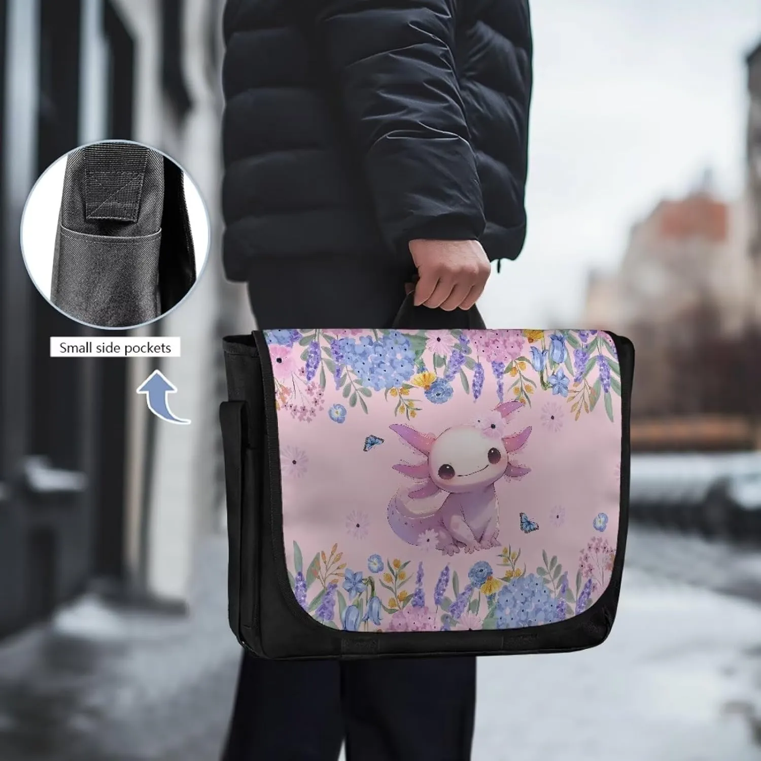 Flap Messenger Bag for Women Vintage Crossbody Bag Classic Shoulder Handbag Large Satchel Bag fits 13",15" Laptop