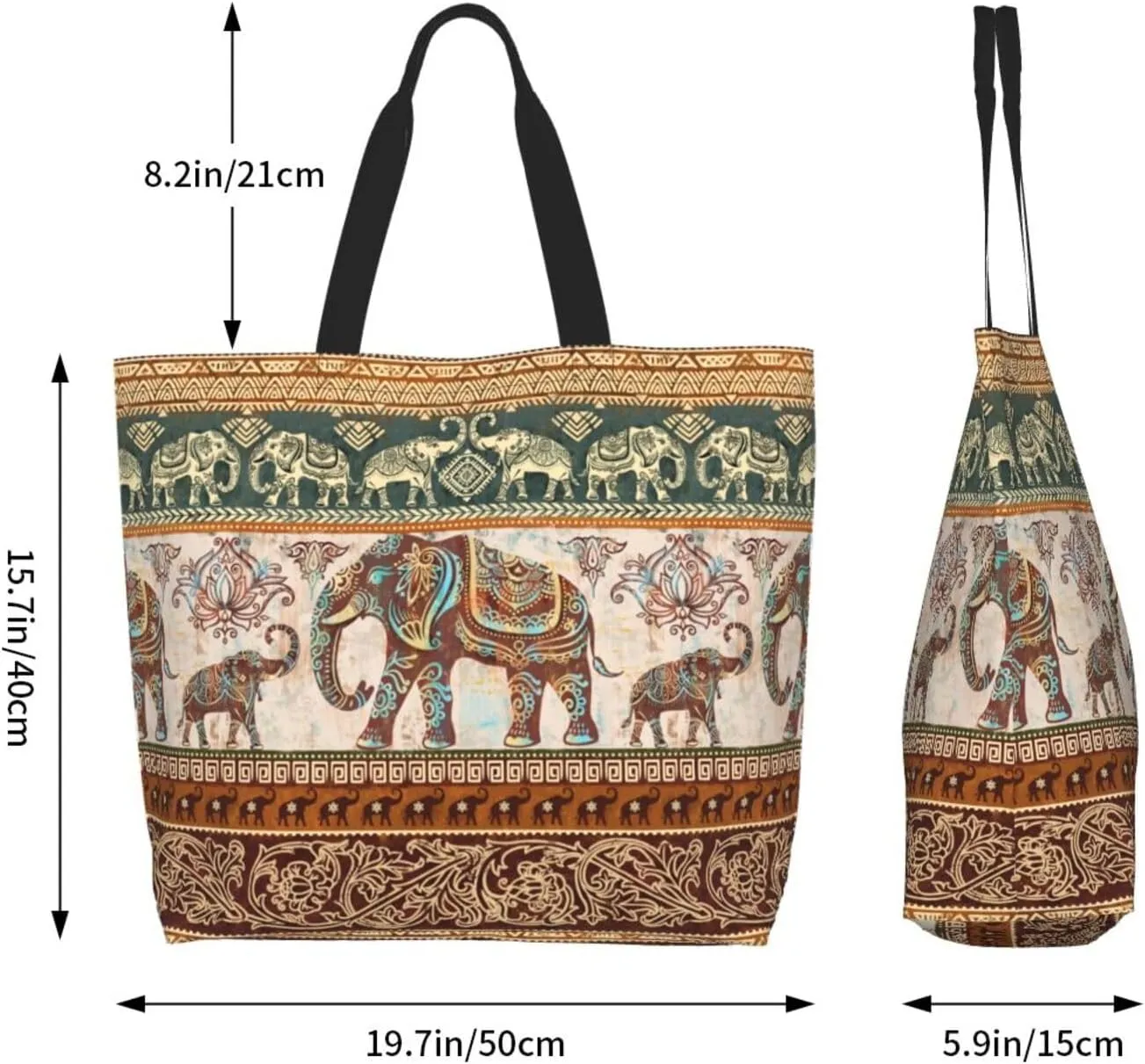 Flower Sugar Skull Tote Bags Reusable Women Shoulder Travel Beach Bag Shopping Work Daily