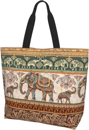 Flower Sugar Skull Tote Bags Reusable Women Shoulder Travel Beach Bag Shopping Work Daily