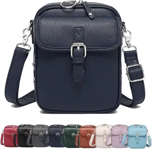 Forcipower Crossbody Bag, Collaboraten1 Crossbody Leather Bag, Urvashi Mini Anti Theft Shoulder Bag with 10 Card Slots