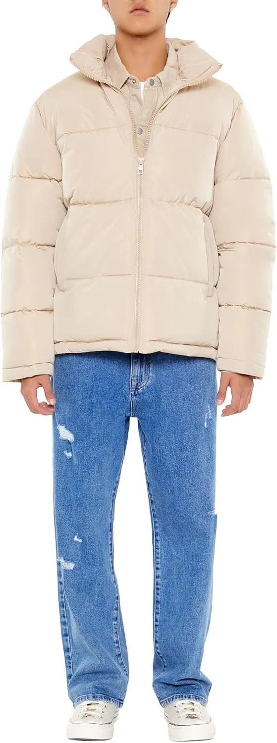 Forever 21 Men's Quilted Funnel-Neck Puffer Jacket