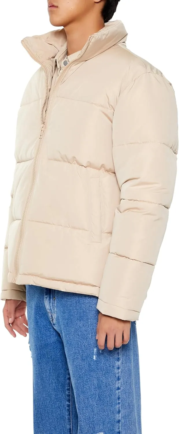 Forever 21 Men's Quilted Funnel-Neck Puffer Jacket