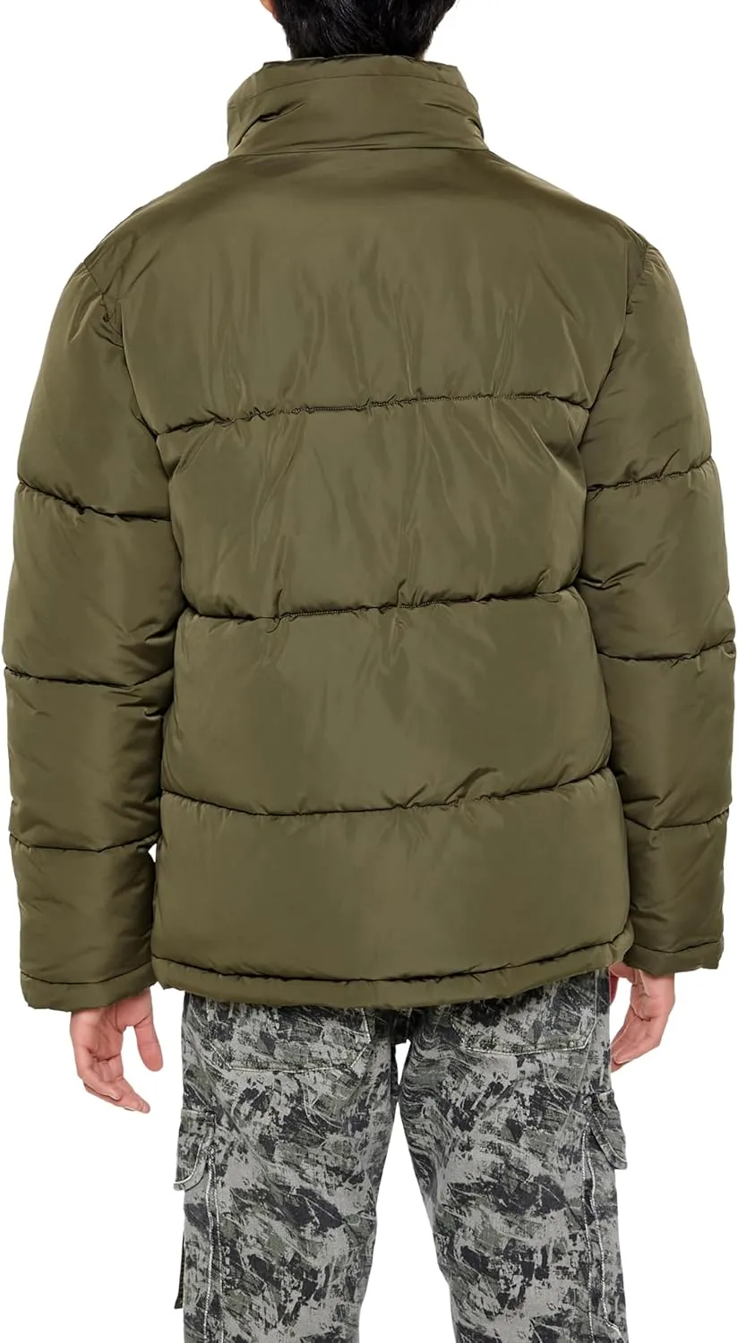 Forever 21 Men's Quilted Funnel-Neck Puffer Jacket