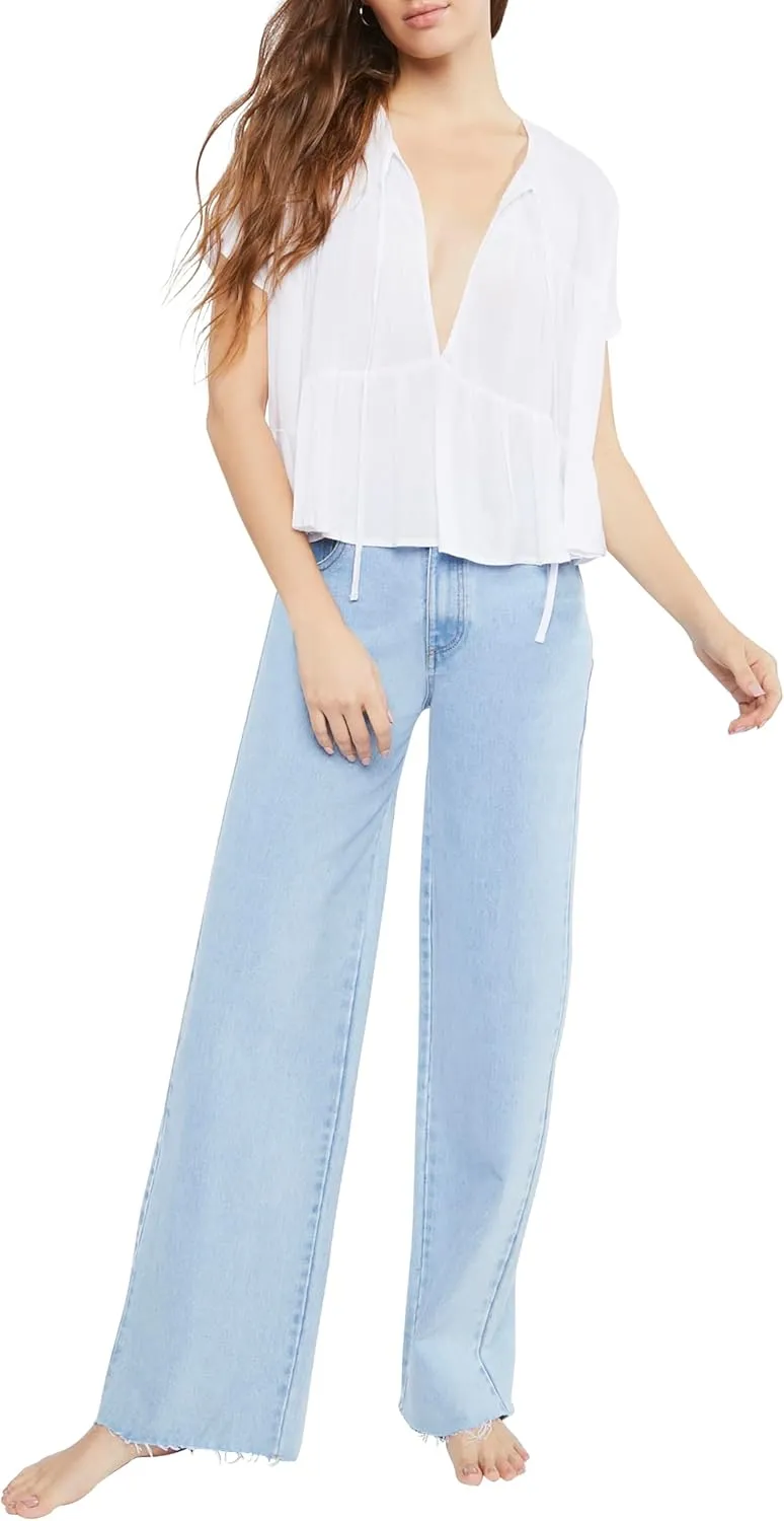 Forever 21 Women's Tiered Tie-Neck Top