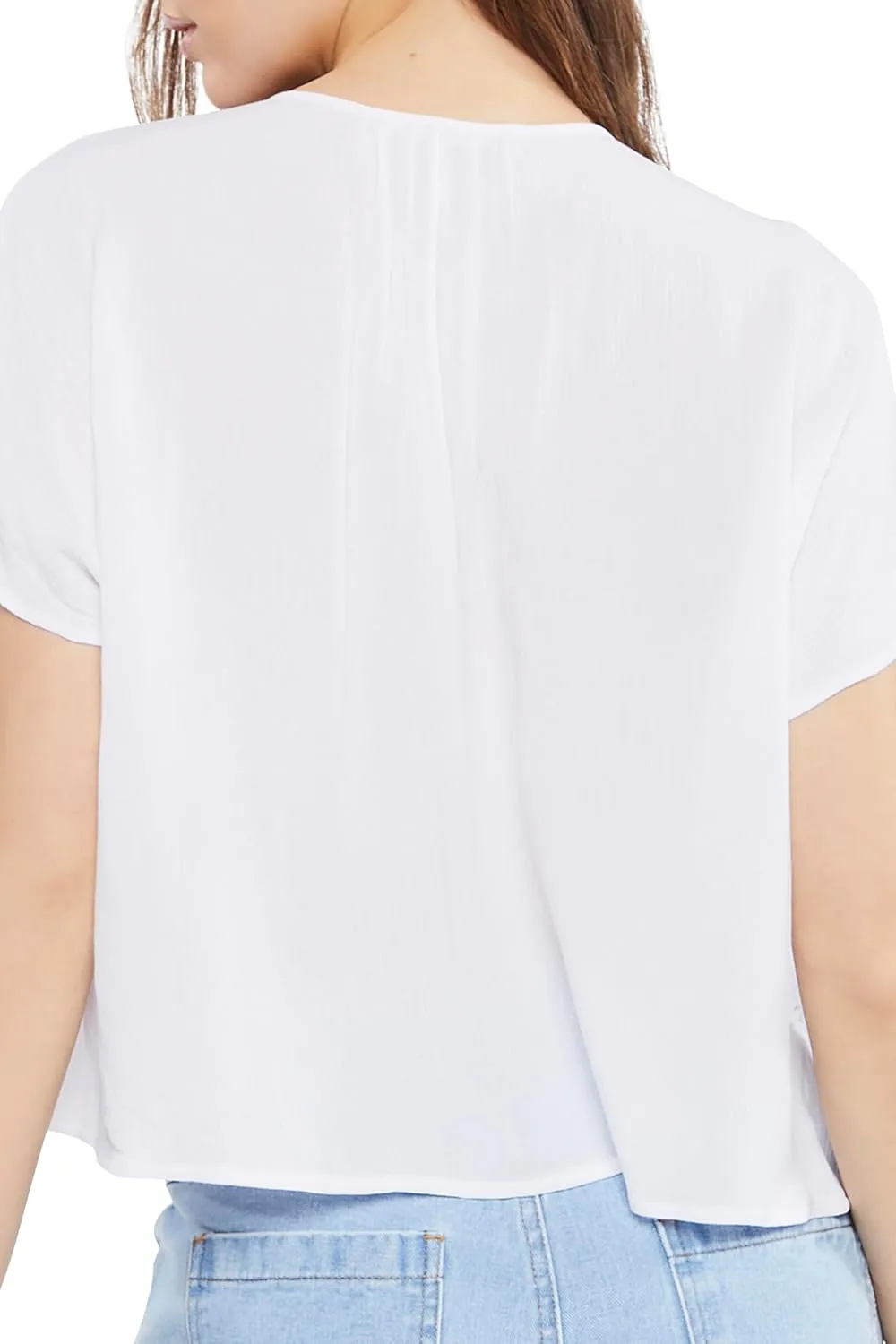 Forever 21 Women's Tiered Tie-Neck Top