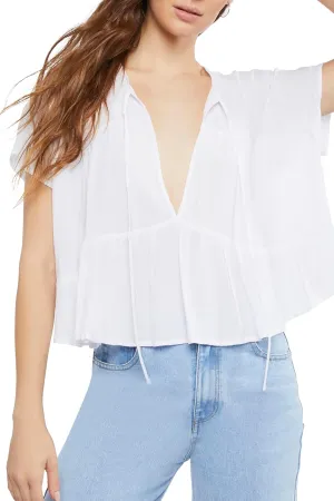 Forever 21 Women's Tiered Tie-Neck Top