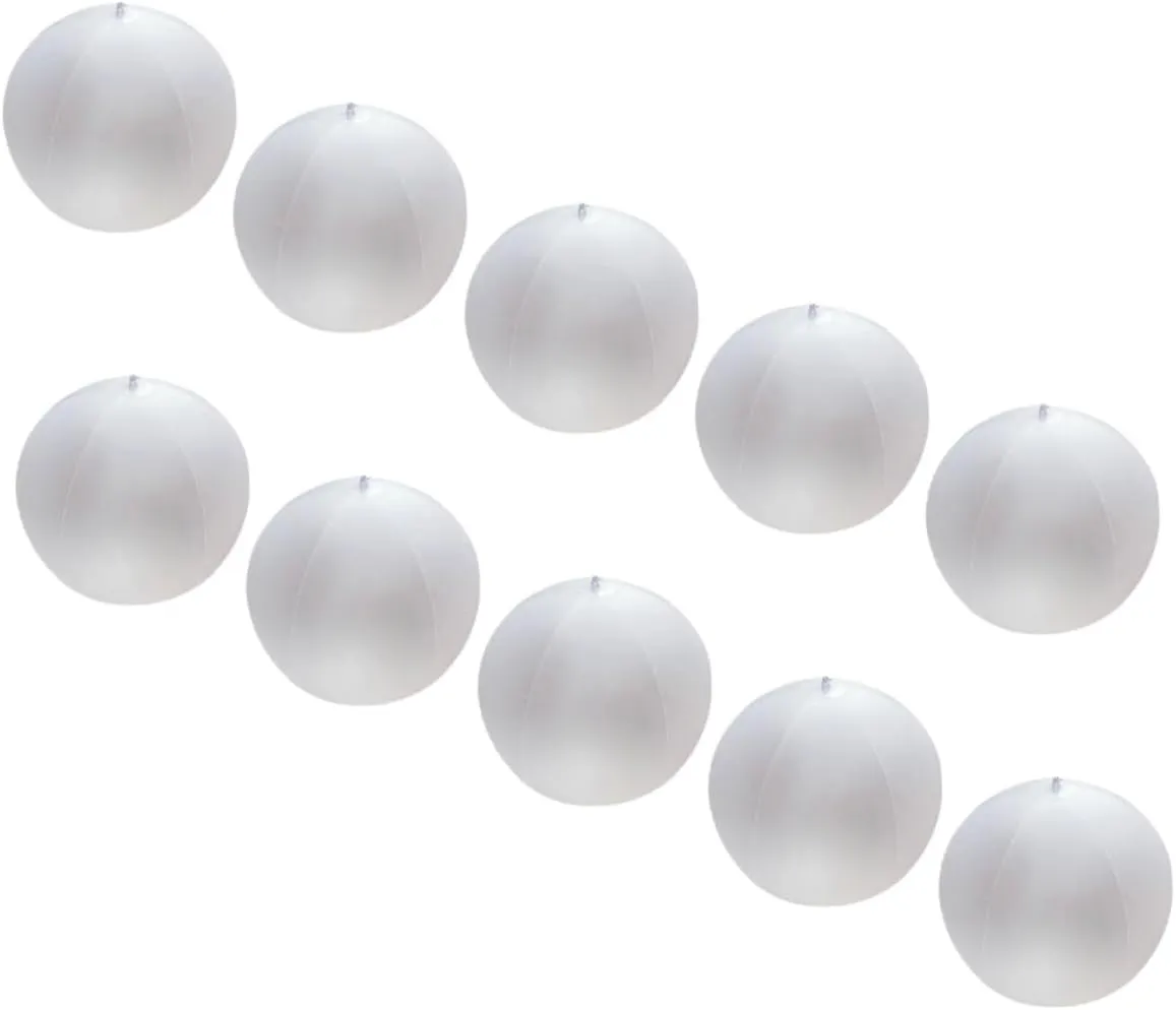 Garneck 10Pcs Portable Inflatable Beach Balls Transparent Decorative for Fun Playtime Smooth Surface with Cartoon Images for Weddings and Events