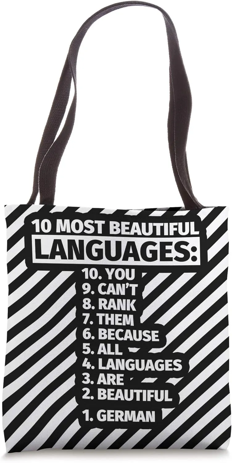 German Language Linguistics Germanist Linguist striped / wit Tote Bag