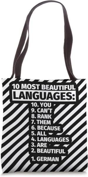 German Language Linguistics Germanist Linguist striped / wit Tote Bag