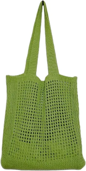 GGOOB Coconut Girl Aesthetic Crochet Tote Bag - Small, Cute Beach Bag