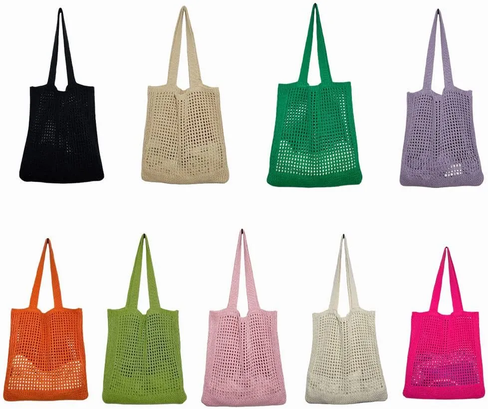GGOOB Coconut Girl Aesthetic Crochet Tote Bag - Small, Cute Beach Bag