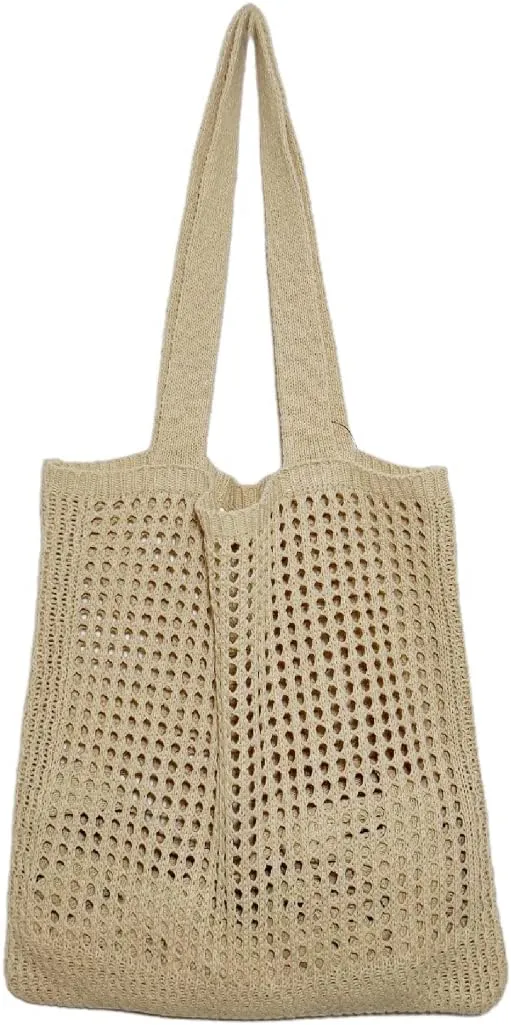 GGOOB Coconut Girl Aesthetic Crochet Tote Bag - Small, Cute Beach Bag