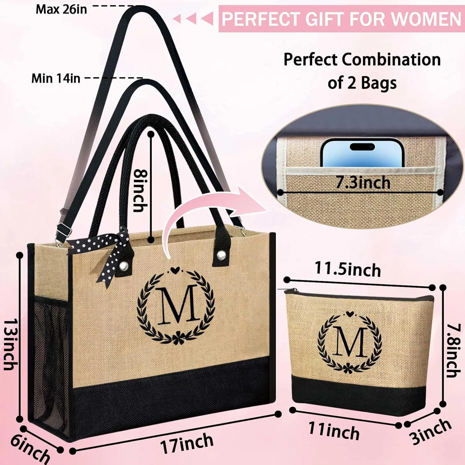 GhvyenntteS Personalized Gifts for Women, Birthday Gifts for Women Mom Grandma Aunt Wife Teacher Nurse Bride - Beach Bag