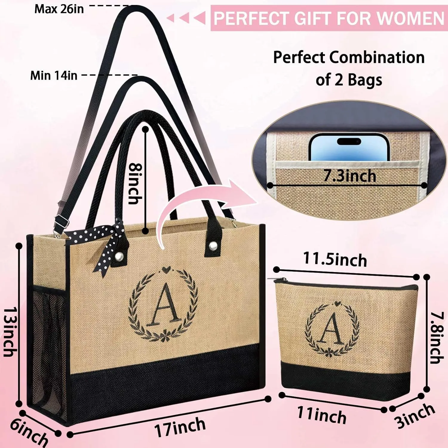 GhvyenntteS Personalized Gifts for Women, Birthday Gifts for Women Mom Grandma Aunt Wife Teacher Nurse Bride - Beach Bag