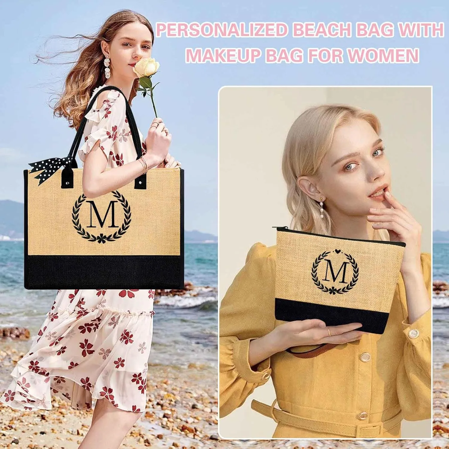 GhvyenntteS Personalized Gifts for Women, Birthday Gifts for Women Mom Grandma Aunt Wife Teacher Nurse Bride - Beach Bag