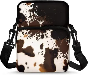Girls Crossbody Shoulder Bag with Zipper, 2 Layer Messenger Bags for Women Men