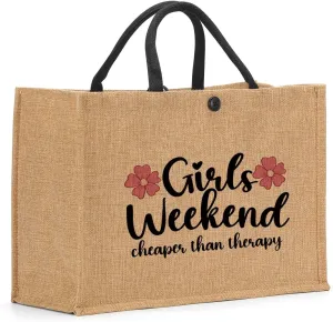 Girls Trip Gifts Tote Bag for Women's Weekend & Beach Trips