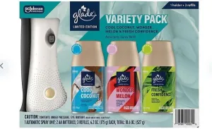 Gla de Automatic Spray Air Freshener, Spring Variety, 1 Device   3 Refills, 18.6 oz