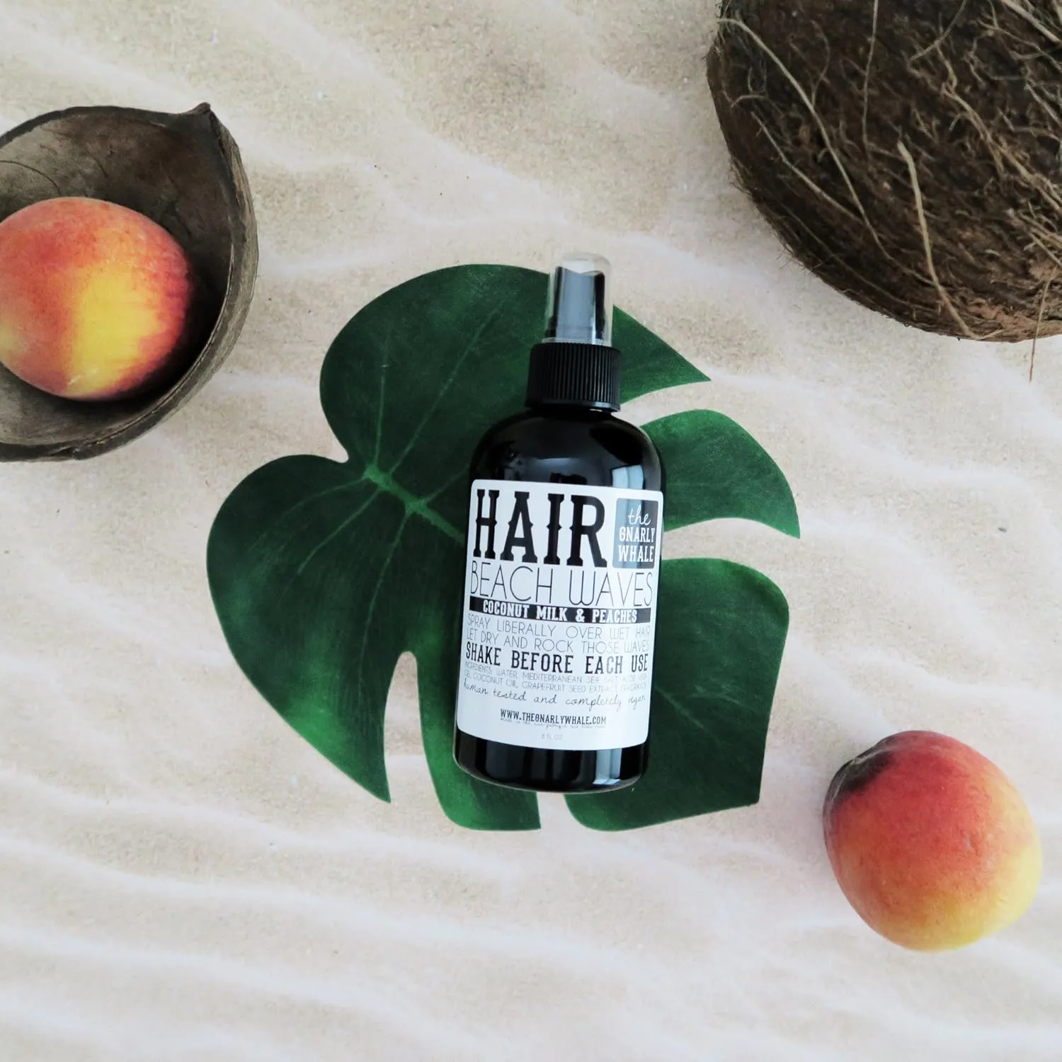 Gnarly Whale Coconut Milk & Peaches Beach Waves Sea Salt Spray 8oz