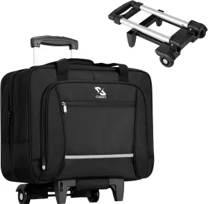 Golkcurx Rolling Laptop Bag with Wheels, Removable Water-Repellent Rolling Briefcase for Women and Men
