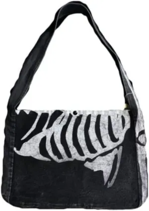 Goth Aesthetic Messenger Bag Gothic Purse Grunge Fairy Clothes Y2k Fashion Skull Bag