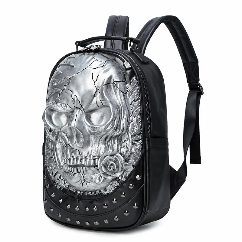 Gothic Backpack<br> Raging Skull