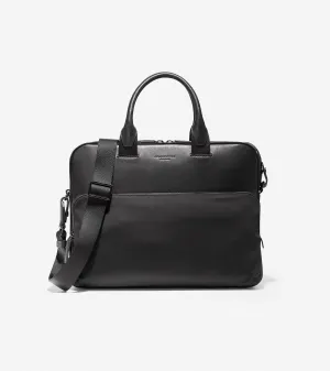GRANDSERIES Nylon and Leather Attache Men's