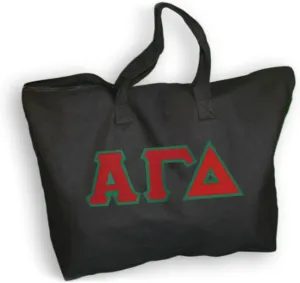 Greekgear Alpha Gamma Delta Custom Satin Stitch Tote Bag