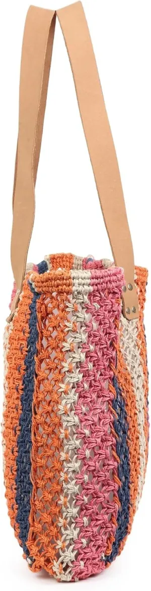 Handcrafted Jute & Crochet Tote Bag for Women – Sustainable Embroidered Shoulder Purse with Clutch, Rectangular Woven Summer Handbag for Beach, Travel, Gifts & Daily Use