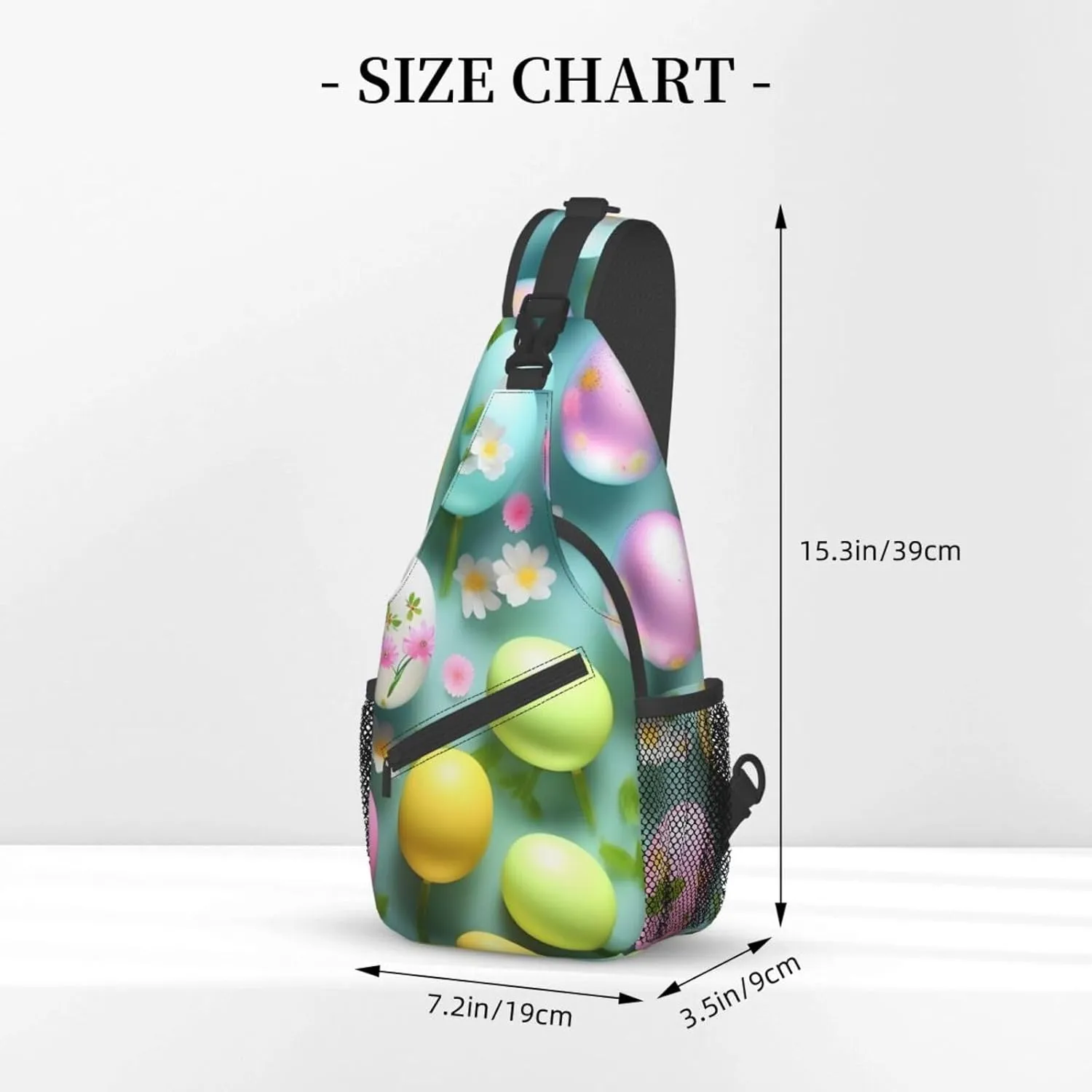 Happy Easter Holiday Unisex Casual Diagonal Chest Bag,Multipurpose Crossbody Shoulder Bag Travel Hiking Daypack
