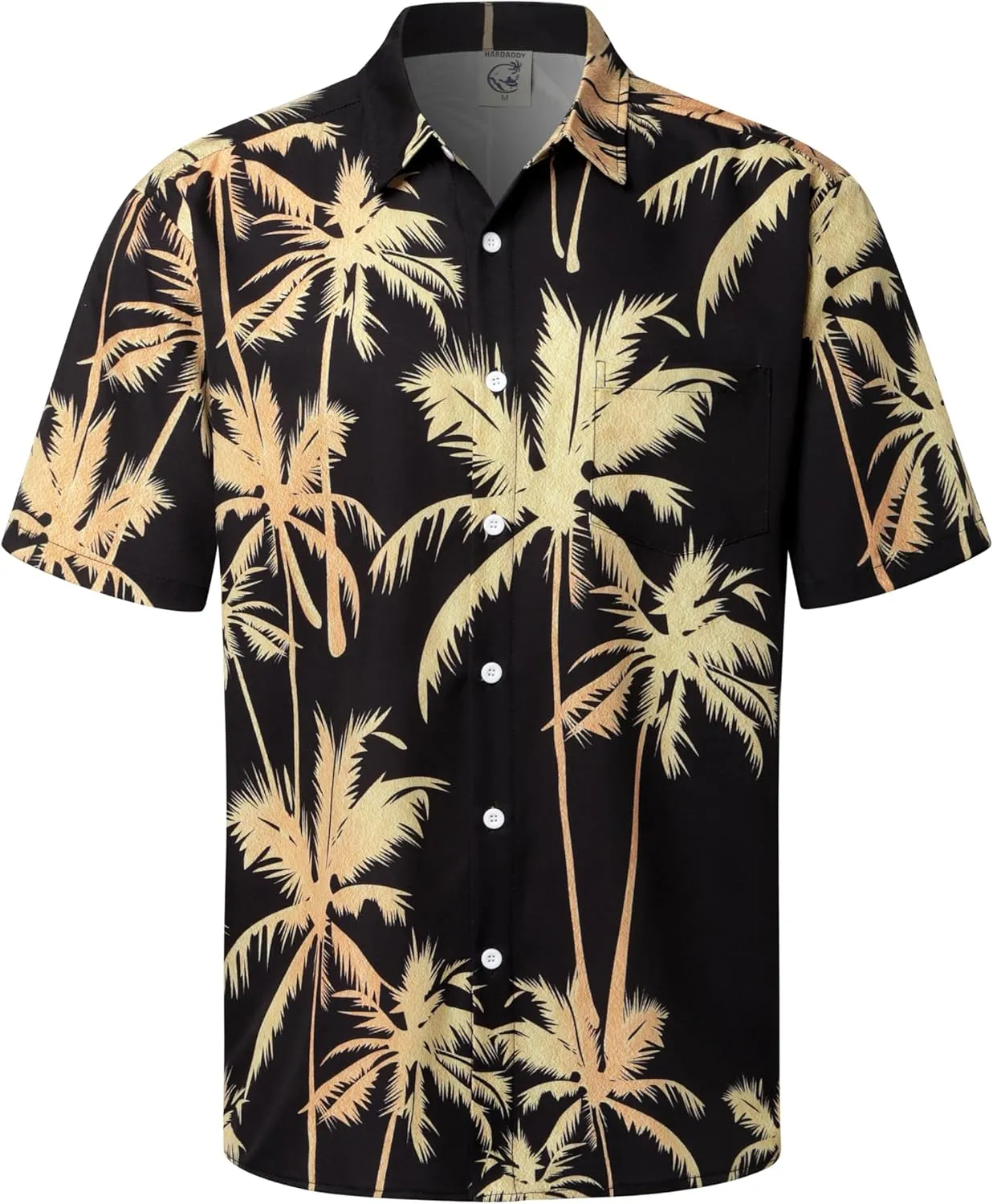 Hardaddy Men's Hawaiian Shirt Short Sleeves Coconut Printed Button Down Summer Beach Casual Shirts
