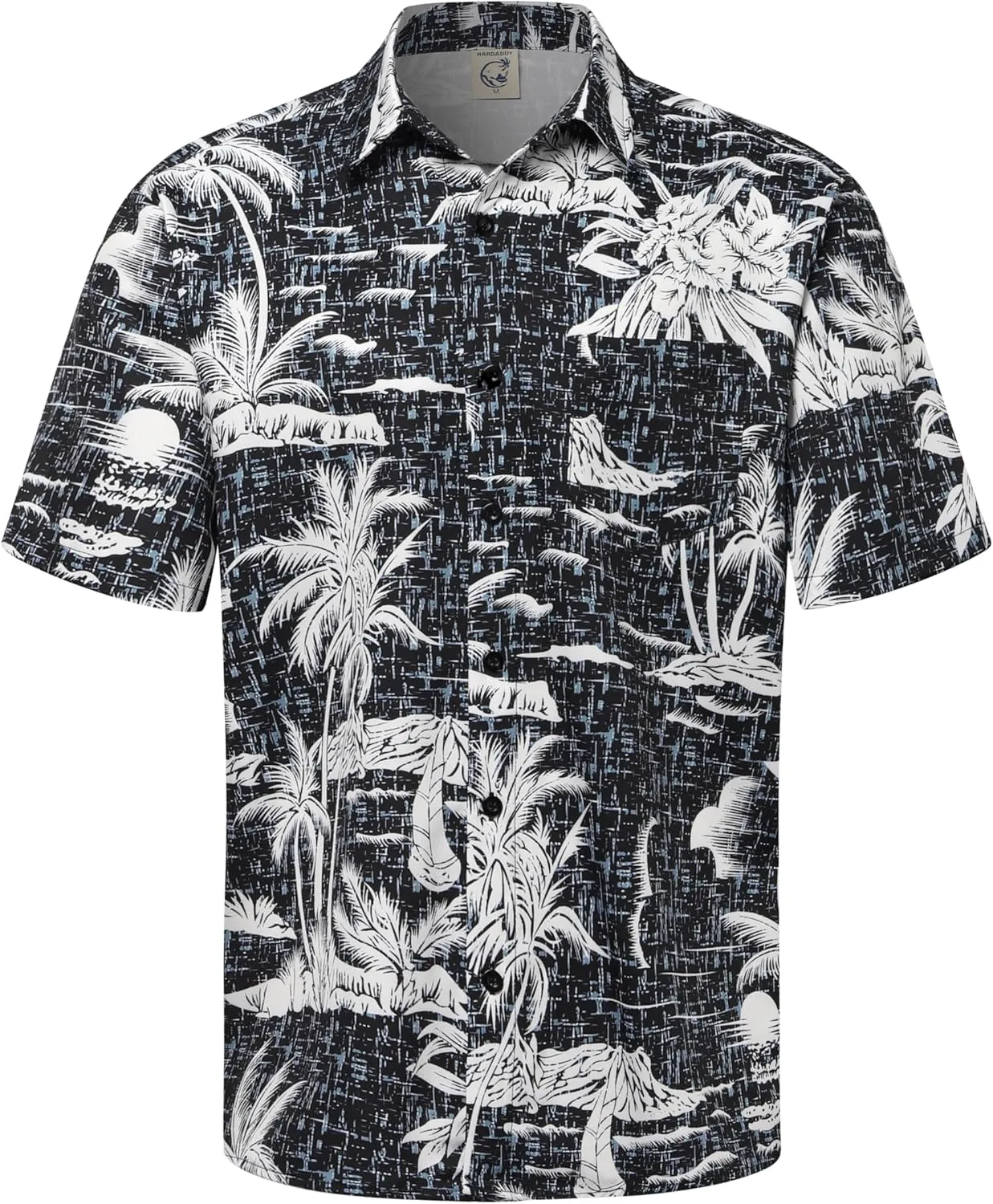 Hardaddy Men's Hawaiian Shirt Short Sleeves Coconut Printed Button Down Summer Beach Casual Shirts