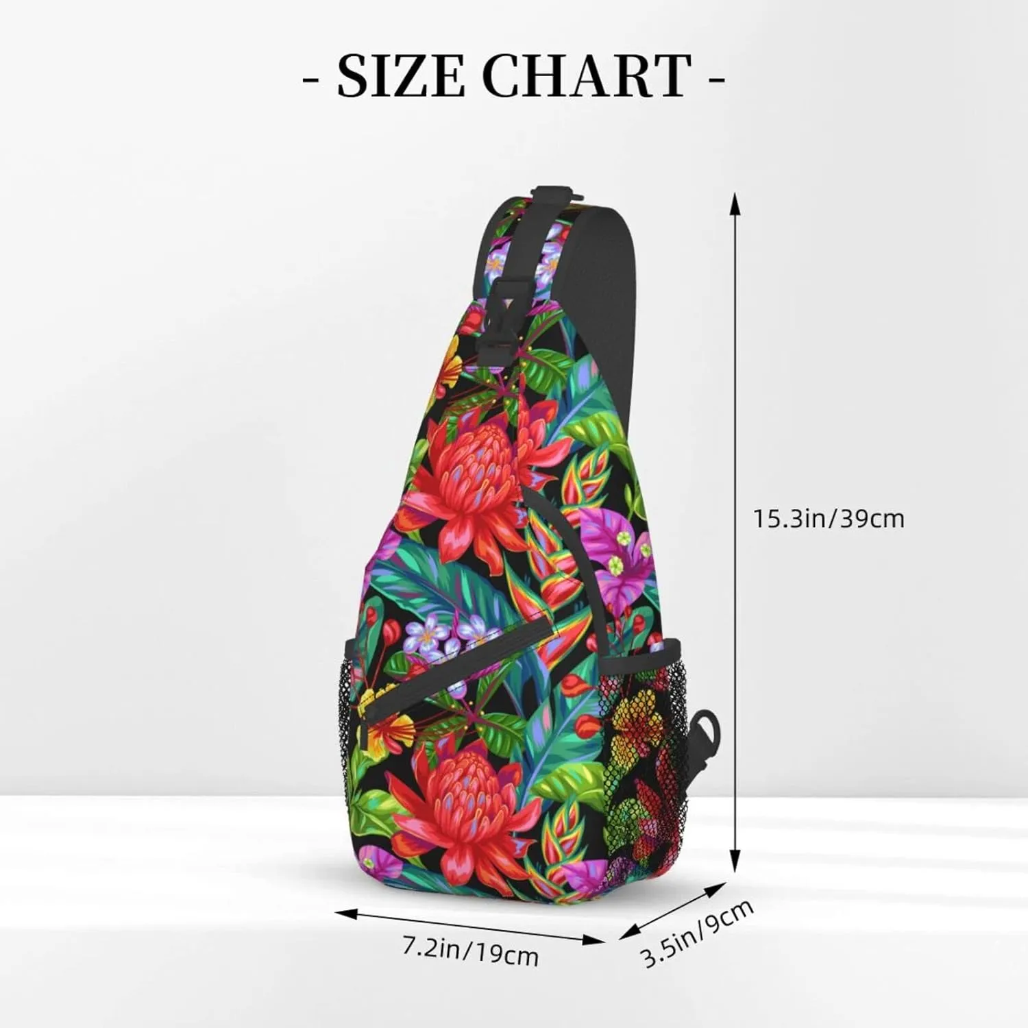 Hawaii Hawaiian Sling Bag,Multipurpose Crossbody Backpack Shoulder Chest Bag for Women Men Travel Hiking Daypack