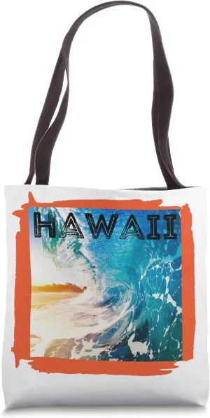 Hawaii shore break wave surf coffee ocean sunset sunrise Tote Bag