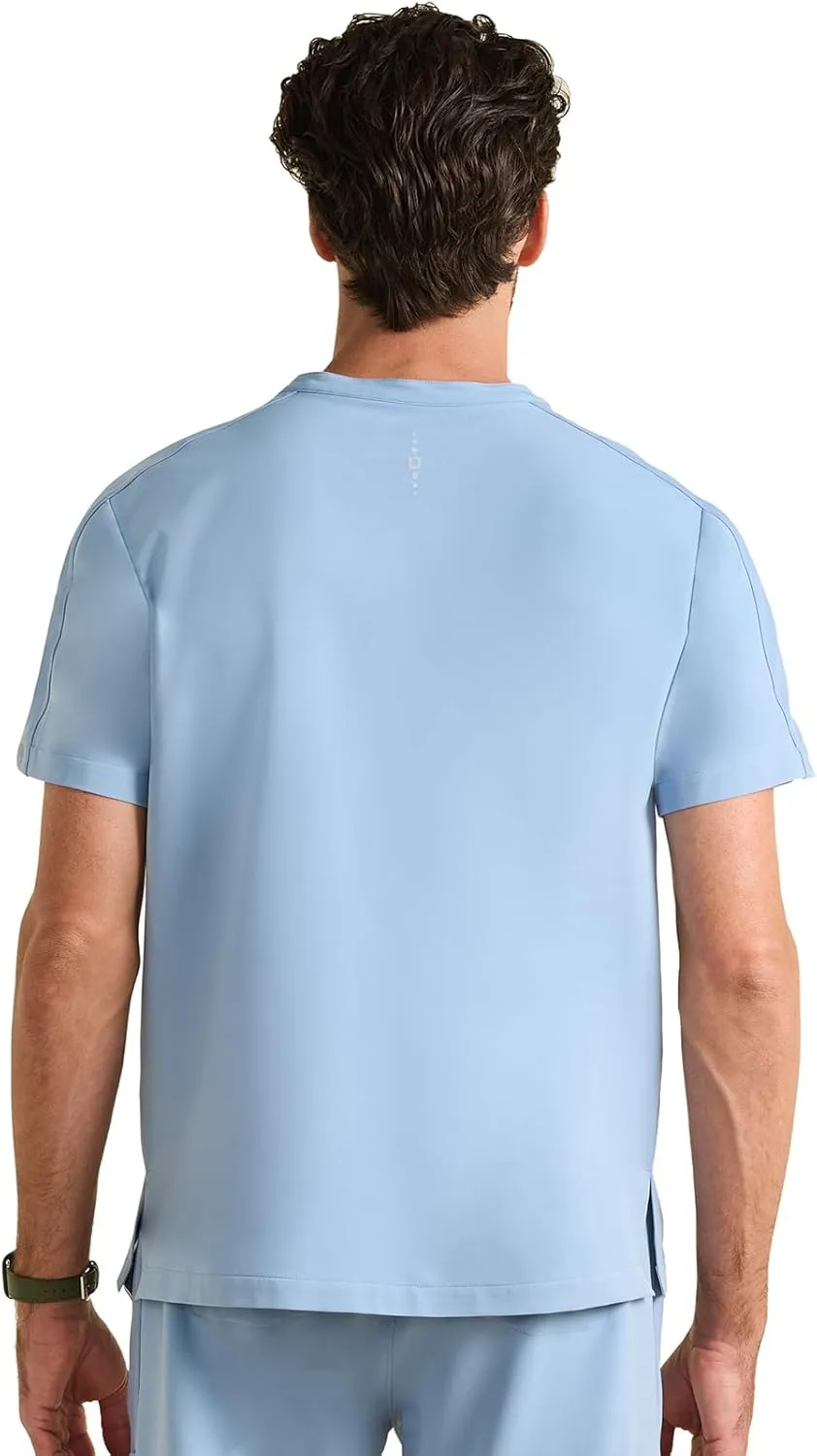 Healing Hands Men's Medical Scrub Top Shane with 1 Pocket, Snap-Closure Placket, Moisture Wicking, 360° Stretch - HH701