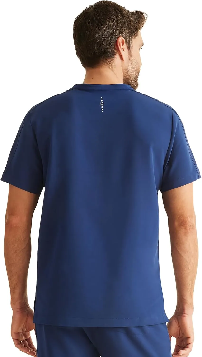 Healing Hands Men's Medical Scrub Top Shane with 1 Pocket, Snap-Closure Placket, Moisture Wicking, 360° Stretch - HH701