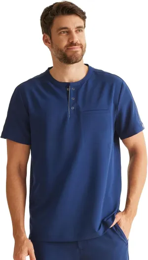 Healing Hands Men's Medical Scrub Top Shane with 1 Pocket, Snap-Closure Placket, Moisture Wicking, 360° Stretch - HH701