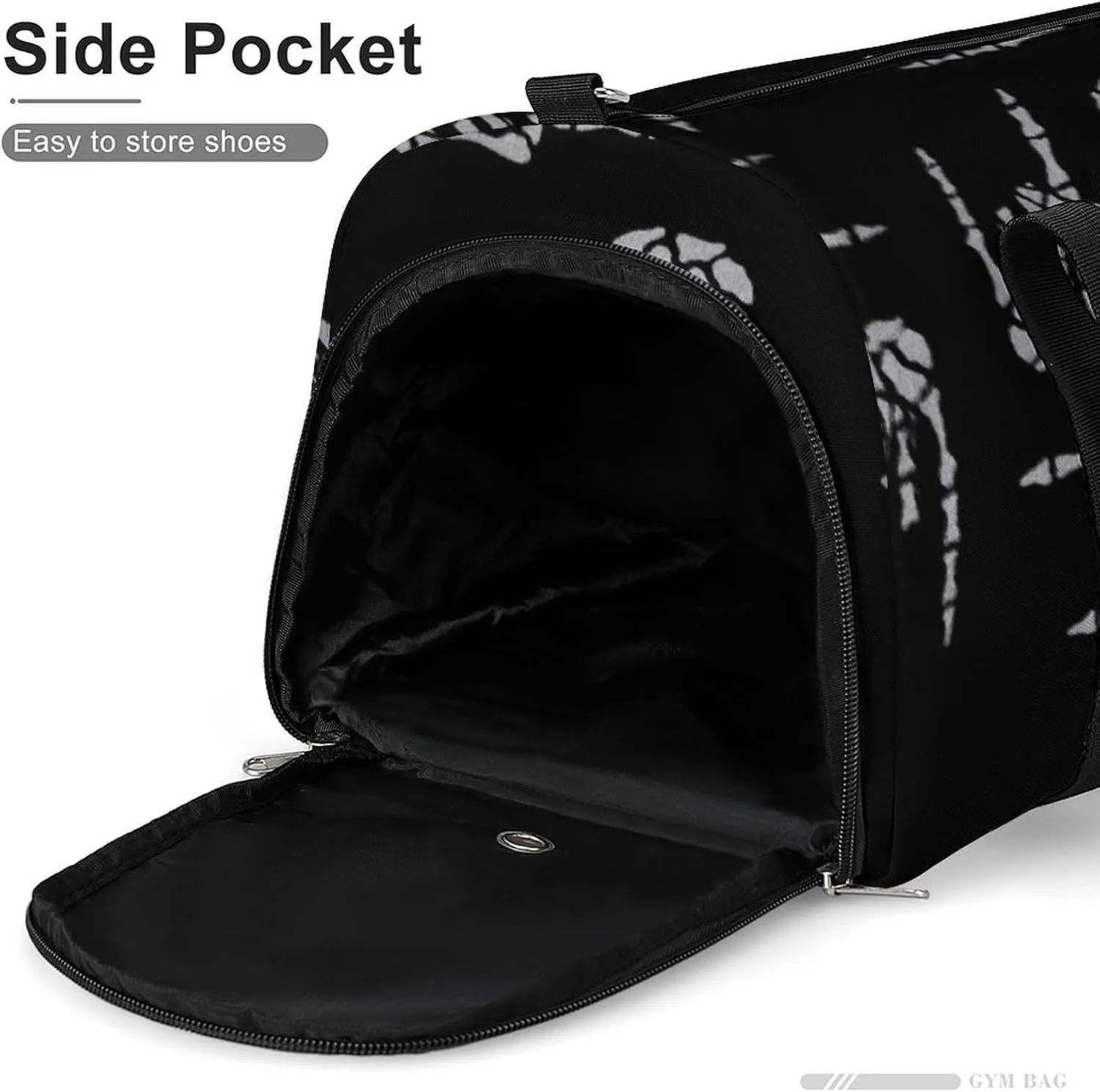 Heavy Metal Skull Rock Hand A Fitness Bag with Large Storage Space Is Suitable for Portable Outdoor Use
