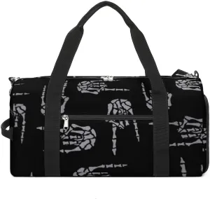 Heavy Metal Skull Rock Hand A Fitness Bag with Large Storage Space Is Suitable for Portable Outdoor Use