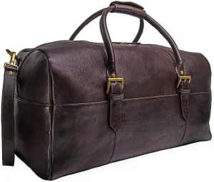 Hidesign Leather 20" Carry-on Cabin Duffel Bag Luggage Brown