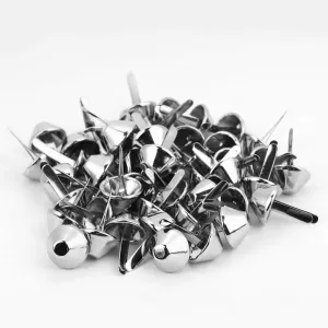 Hilitand 50Pcs Nailhead Studs, Purse Handbag Cone Feet Nailhead Stud Spike Leather Craft Supplies (15mm)