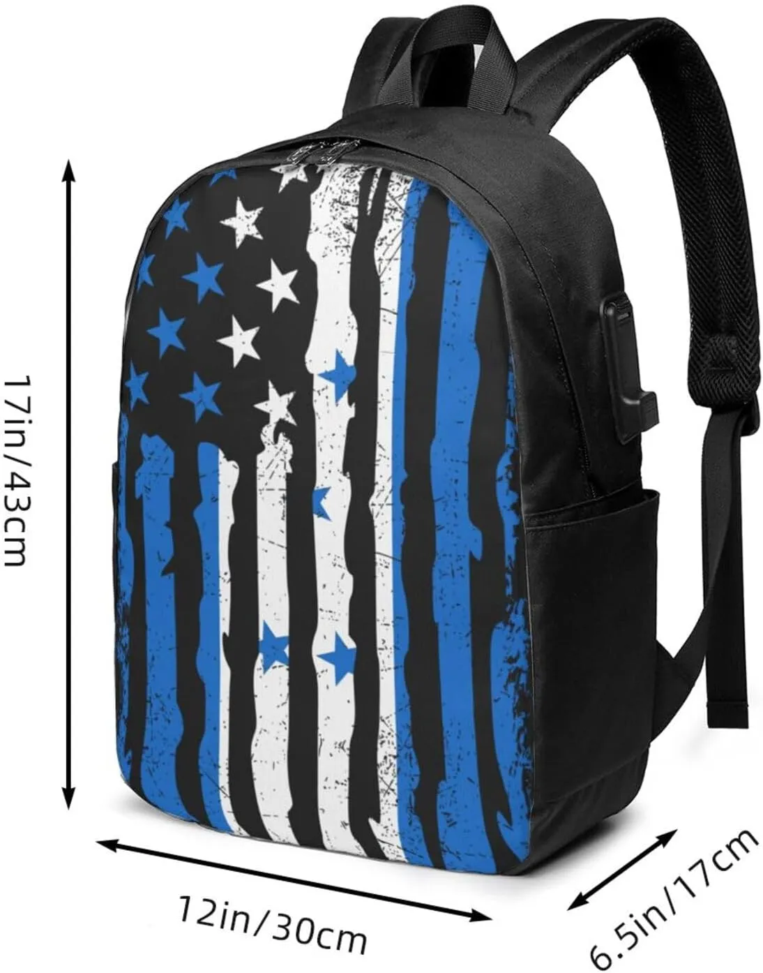 Honduran American Pride Flag Honduras Roots Travel Backpack 17-Inch Laptop Backpacks Business Rucksack Casual Sport Daypack with USB Charging Port Carry-on Bag for Camping Biking