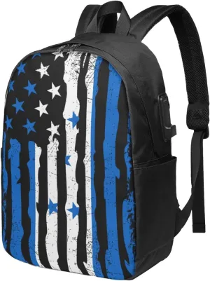 Honduran American Pride Flag Honduras Roots Travel Backpack 17-Inch Laptop Backpacks Business Rucksack Casual Sport Daypack with USB Charging Port Carry-on Bag for Camping Biking