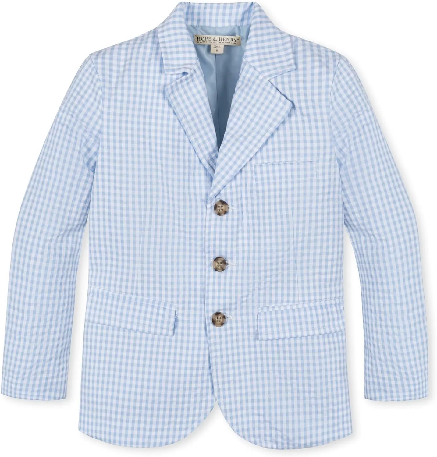 Hope & Henry Boys' Classic Seersucker Suit Jacket