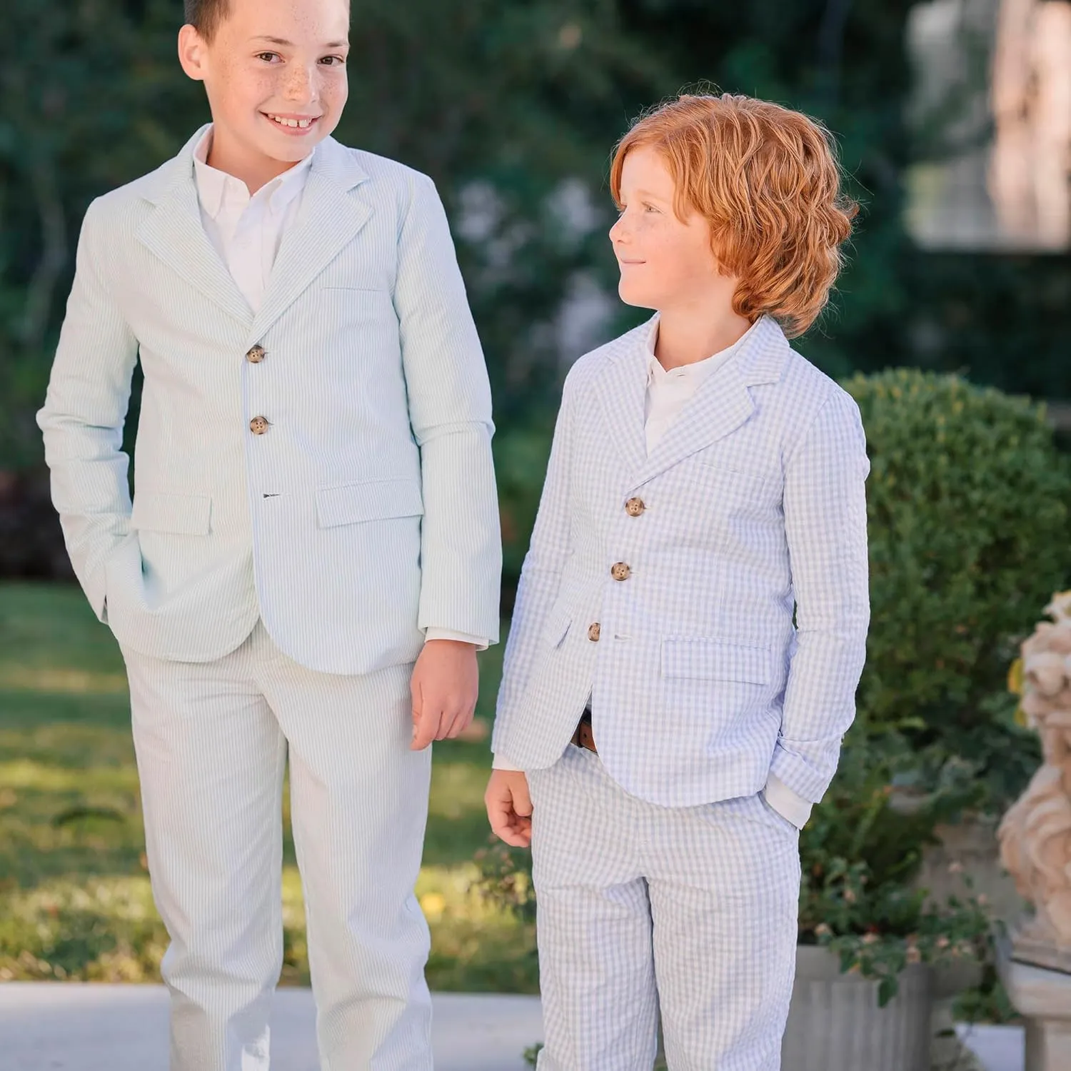 Hope & Henry Boys' Classic Seersucker Suit Jacket