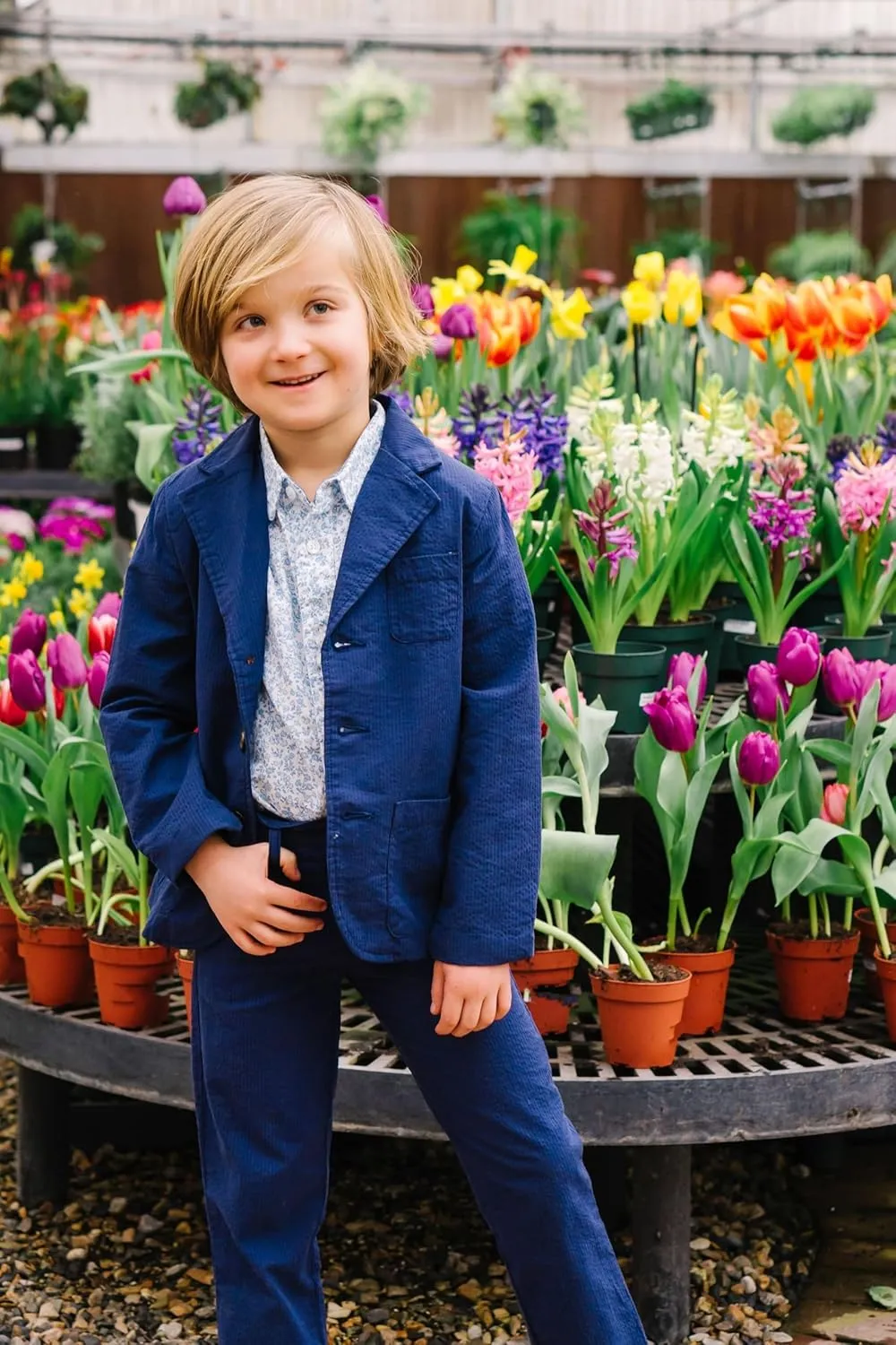 Hope & Henry Boys' Classic Seersucker Suit Jacket