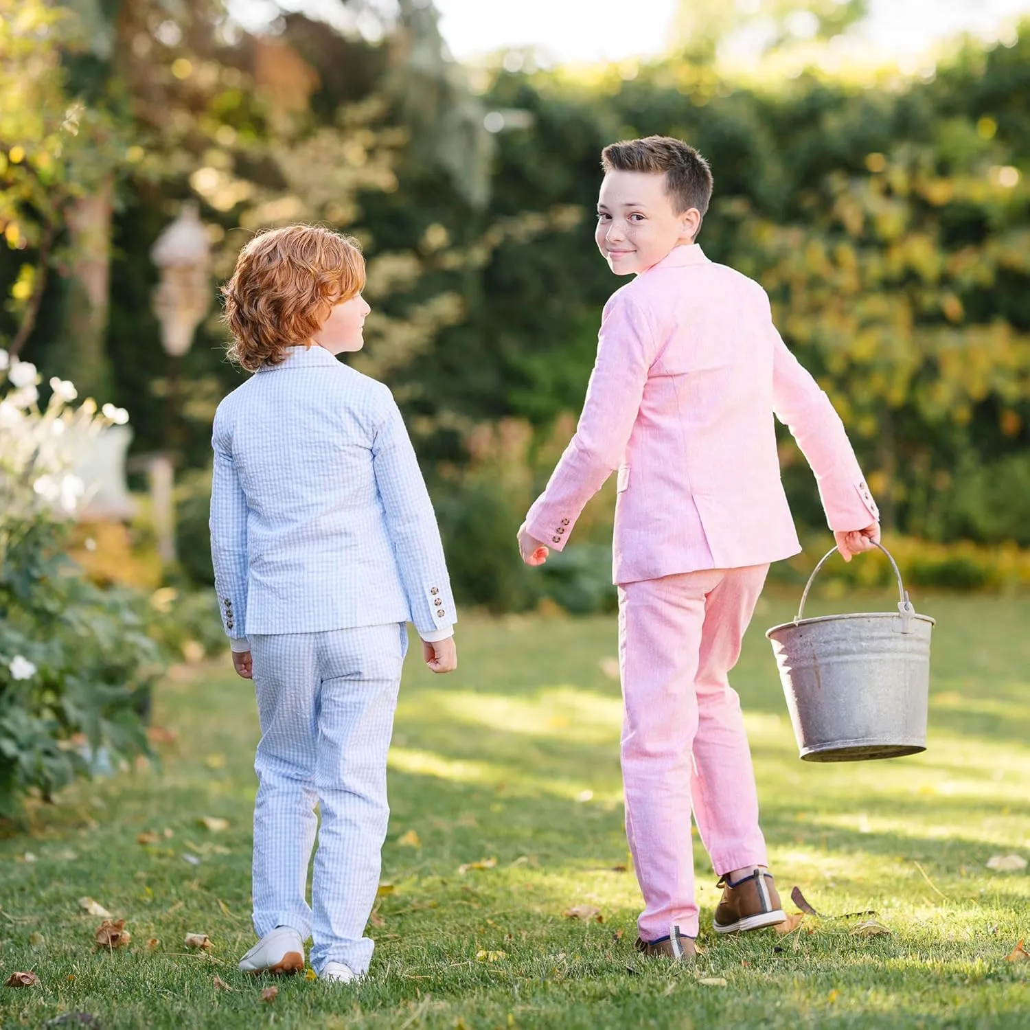 Hope & Henry Boys' Classic Seersucker Suit Jacket