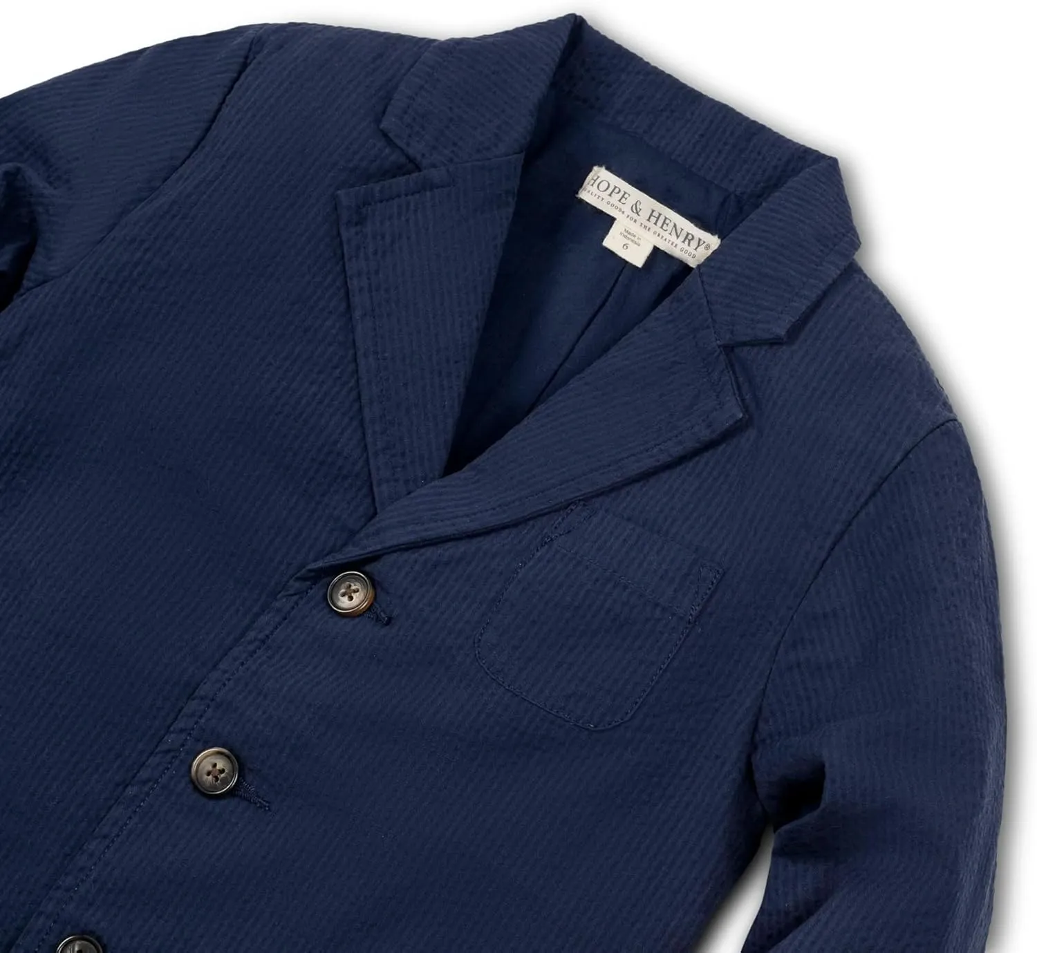 Hope & Henry Boys' Classic Seersucker Suit Jacket