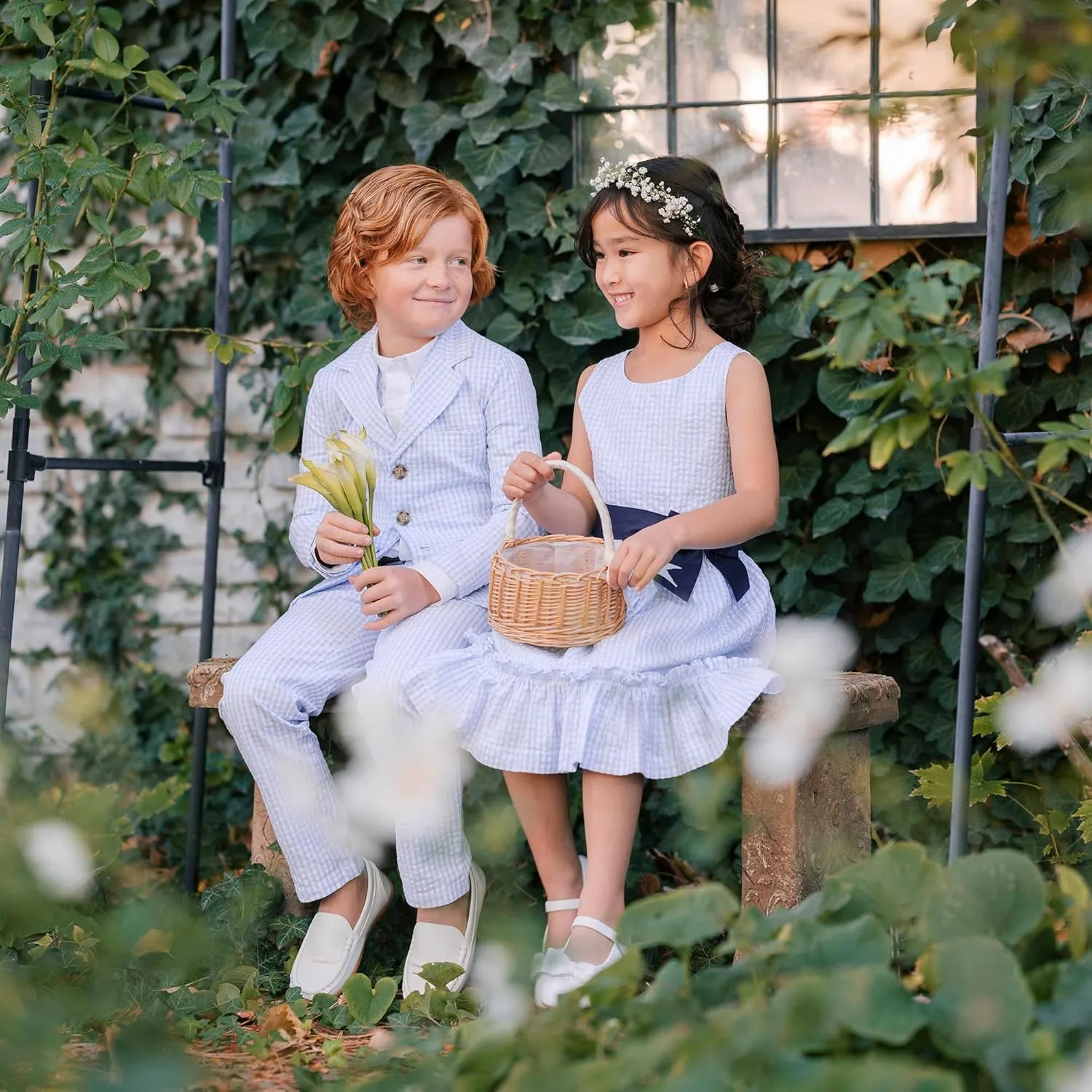 Hope & Henry Boys' Classic Seersucker Suit Jacket
